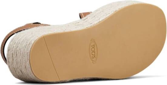 Tod's Kate espadrilles met plateauzool Bruin