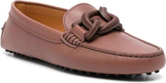 Tod's Kate Gommini Bubble leren loafers Bruin