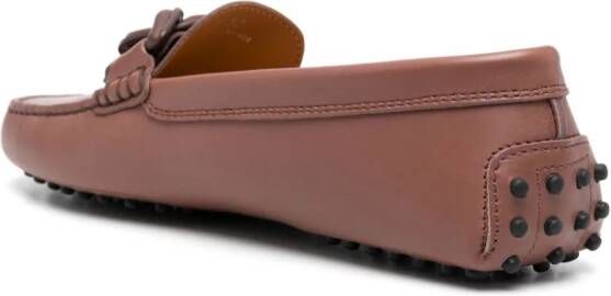 Tod's Kate Gommini Bubble leren loafers Bruin