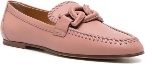 Tod's Kate loafers met gevlochten detail Roze