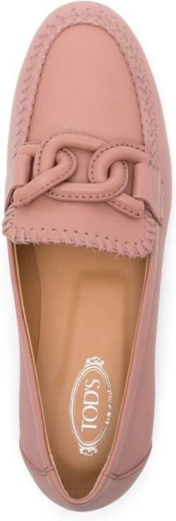 Tod's Kate loafers met gevlochten detail Roze
