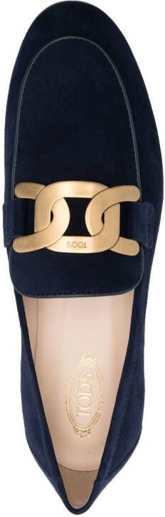 Tod's Kate suède loafers Blauw