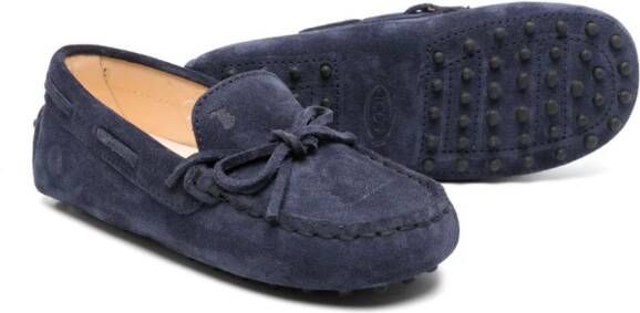 Tod's Kids Suède mocassins Blauw