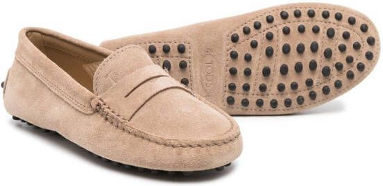 Tod's Kids Gommino loafers Beige