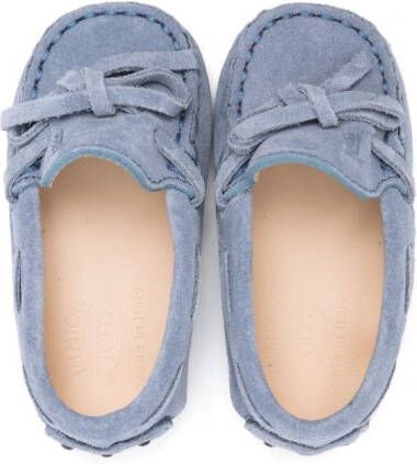 Tod's Kids Suède loafers Blauw