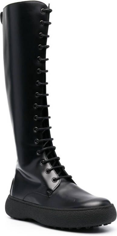 Tod's Knielaarzen met veters Zwart