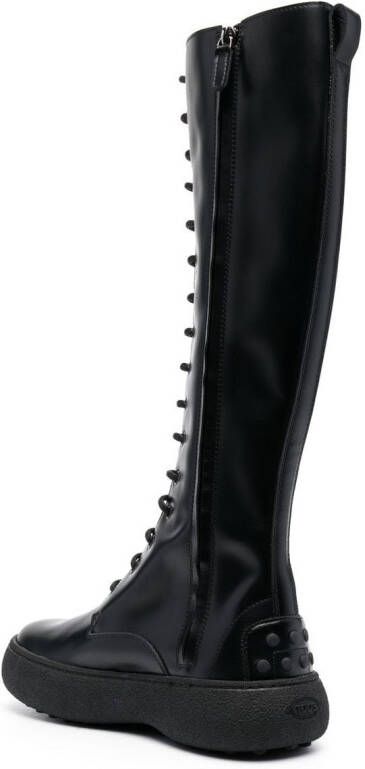Tod's Knielaarzen met veters Zwart