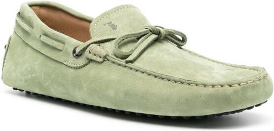 Tod's Gommino suède loafers Groen