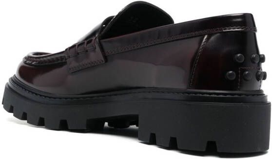 Tod's Lakleren loafers Rood