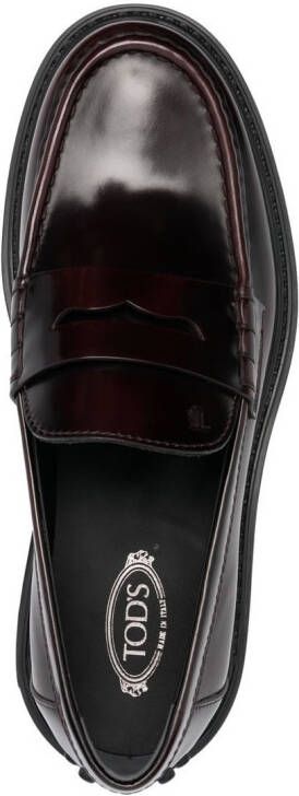 Tod's Lakleren loafers Rood