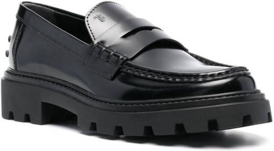 Tod's Leren loafers Zwart