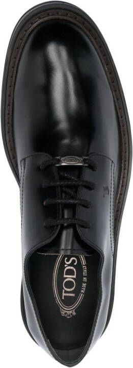 Tod's Leren Oxford veterschoenen Zwart