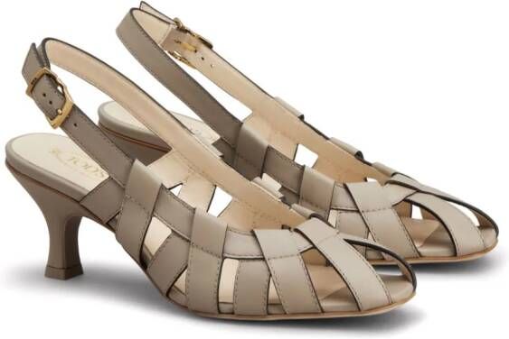 Tod's Leren pumps met uitgesneden details Beige