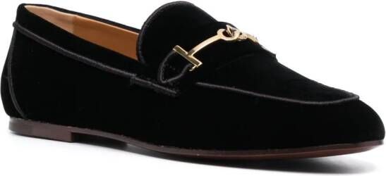 Tod's Loafers met logodetail Zwart