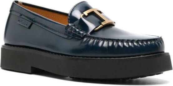 Tod's Loafers met logoplakkaat Blauw