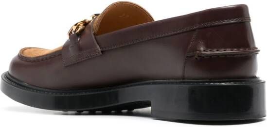 Tod's Loafers met logoplakkaat Bruin