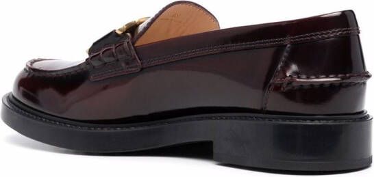 Tod's Loafers met logoplakkaat Rood