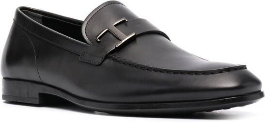 Tod's Loafers met logoplakkaat Zwart