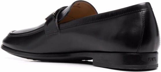 Tod's Loafers met logoplakkaat Zwart