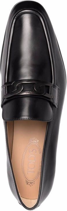 Tod's Loafers met logoplakkaat Zwart