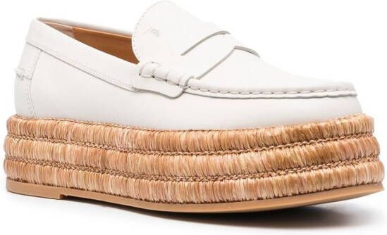 Tod's Loafers met plateauzool Beige