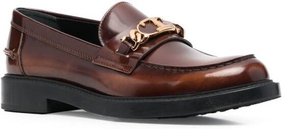 Tod's Loafers verfraaid met ketting Bruin