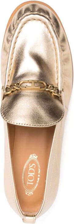 Tod's Metallic loafers Goud