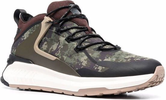 Tod's No_Code J sneakers met camouflageprint Groen