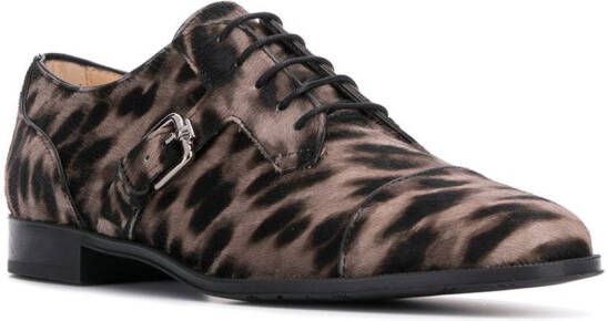 Tod's Oxford schoenen met luipaardprint Beige