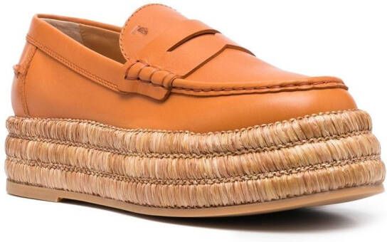 Tod's Loafers met plateauzool Oranje