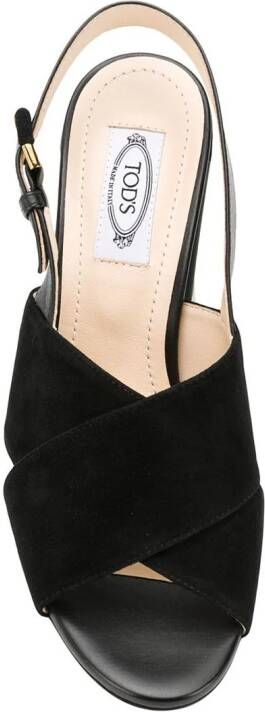 Tod's Sandalen met blokhak Zwart