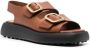 Tod's Gomma leren sandalen Bruin - Thumbnail 2