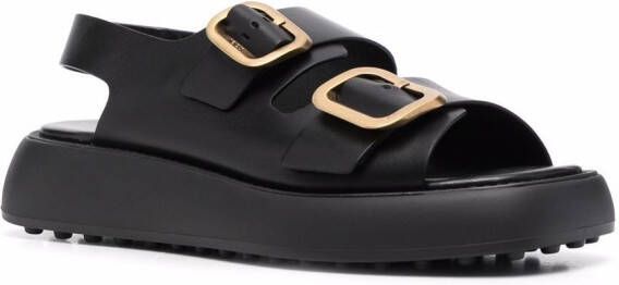 Tod's Sandalen met dubbele gesp Zwart