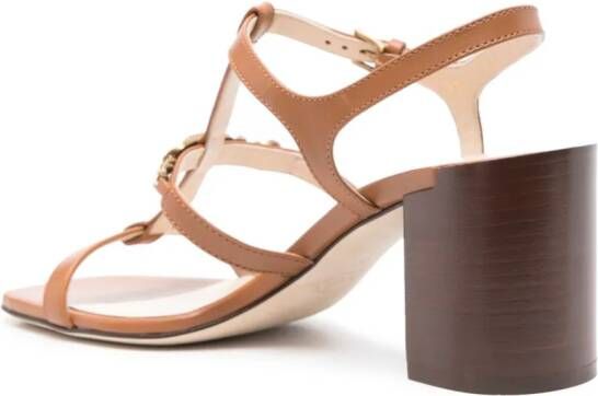 Tod's Sandalen met logoplakkaat 75 mm Bruin