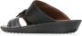 Tod's Sandalen met open neus heren leer leer rubber 7.5 Grijs - Thumbnail 3