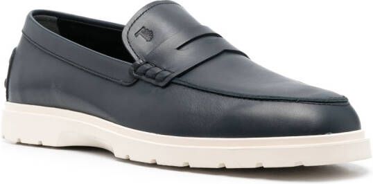 Tod's Loafers met monogram Blauw