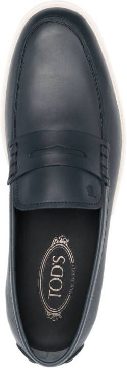 Tod's Loafers met monogram Blauw