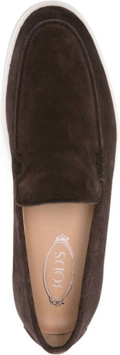 Tod's Slipper suède loafers Bruin