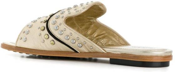 Tod's studs slippers Metallic
