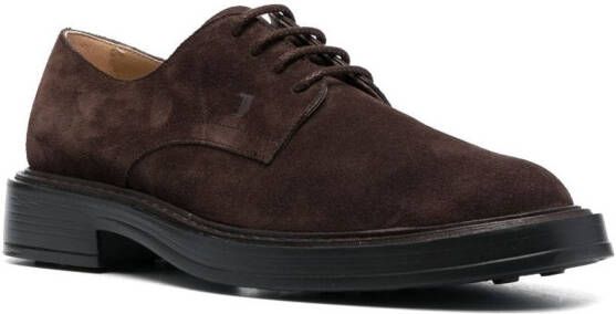 Tod's Suède derby veterschoenen Bruin