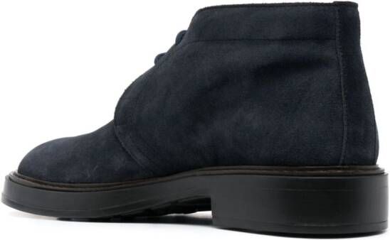 Tod's Suède veterlaarzen Blauw