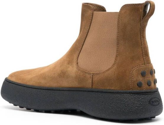 Tod's W.G. suède chelsea laarzen Bruin