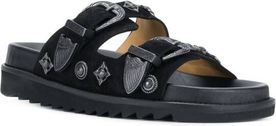 Toga Pulla buckle strap sandals Zwart