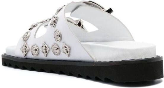 Toga Pulla Sandalen met dubbele gesp Wit