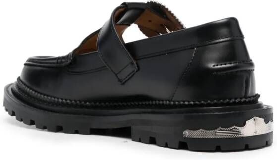 Toga Pulla Leren loafers Zwart