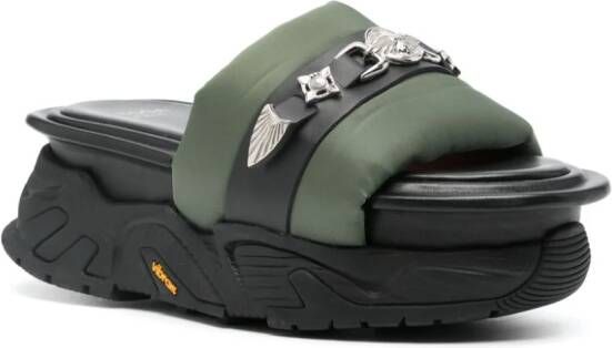 Toga Pulla Sandalen verfraaid met studs Groen