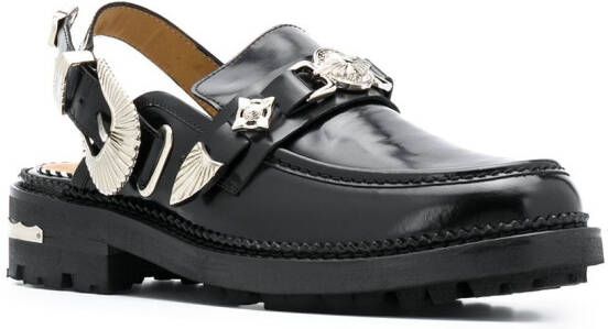 Toga Pulla Slingback loafers Zwart