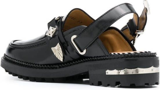 Toga Pulla Slingback loafers Zwart