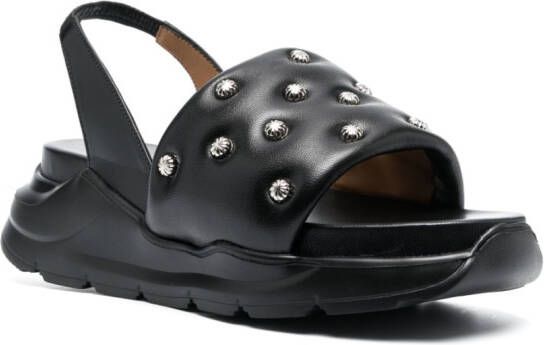 Toga Pulla Slingback sandalen verfraaid met studs Zwart