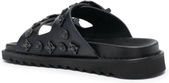 Toga Pulla Slippers verfraaid met studs Zwart